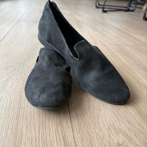 Black Leather Women's Loafers